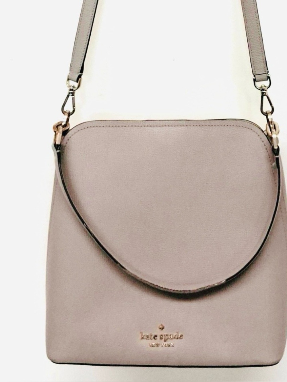Authentic kate spade Small Darcy beige bucket bag with adjustable strap